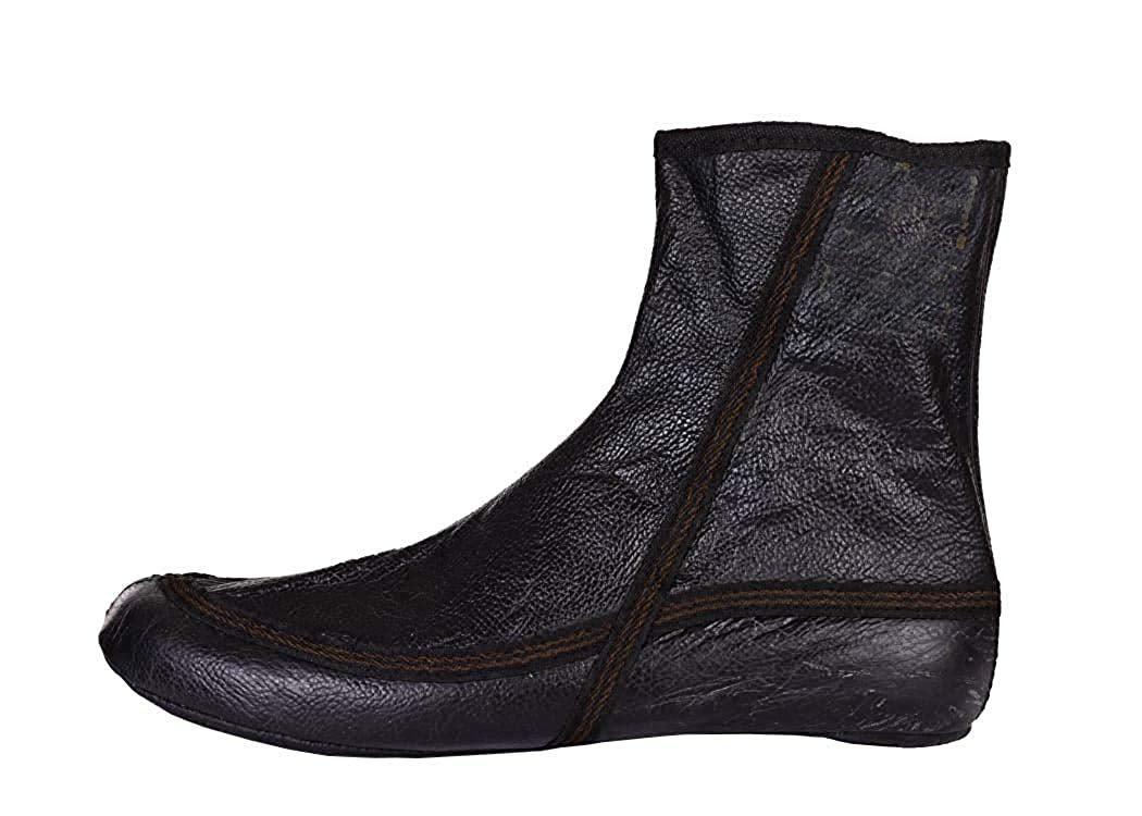 Cozy Leather Winter Slippers, soft leather texture detail