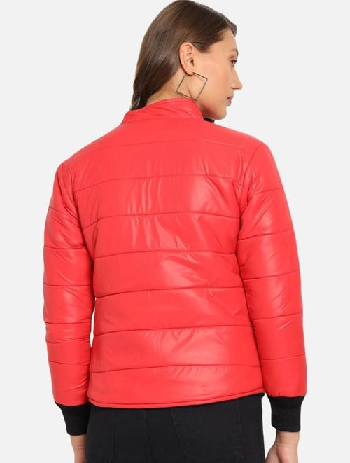 Casual Short Jacket in red, back view