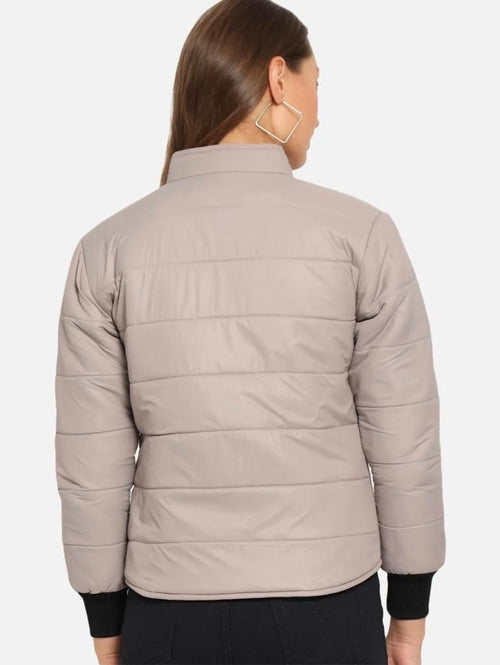 Casual Short Jacket in cream, back view